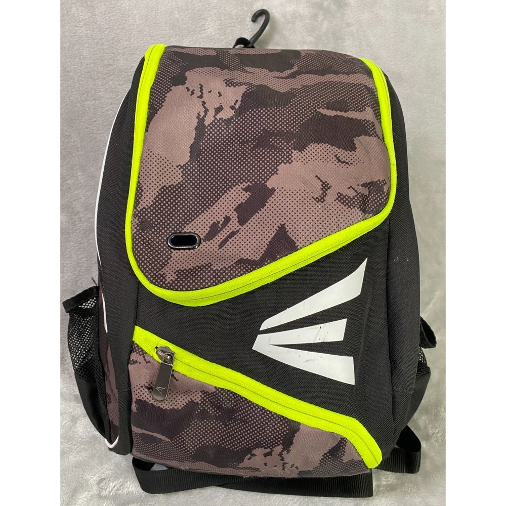 Easton Bat Pack Backpack Young Adult OSFM Black Camo Yellow E110BP Baseball Bag‎